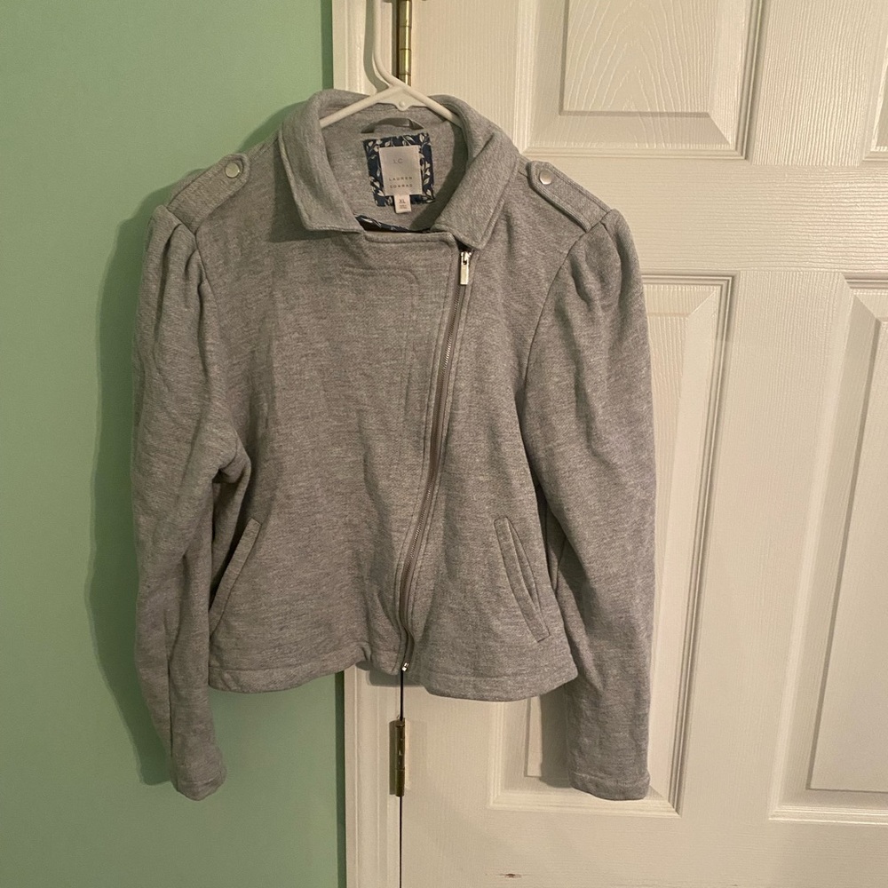 LC Lauren Conrad Motto jacket. Size XL grey